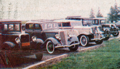 Antique Cars on Yellowstone Trail